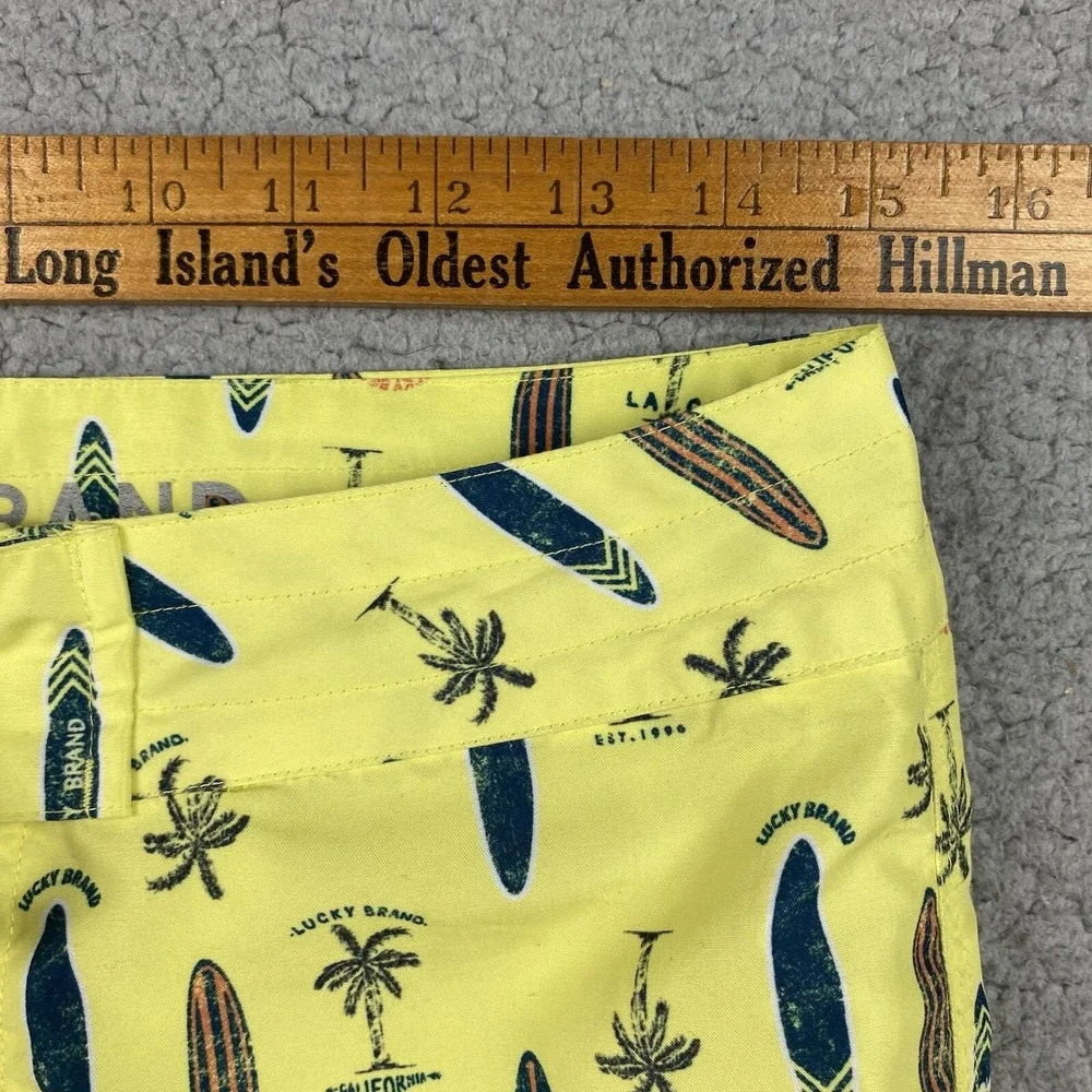 Lucky Brand Boardshorts Boys Sz 18 XL Yellow Surfwear‎ Surfboards Swim Trunks